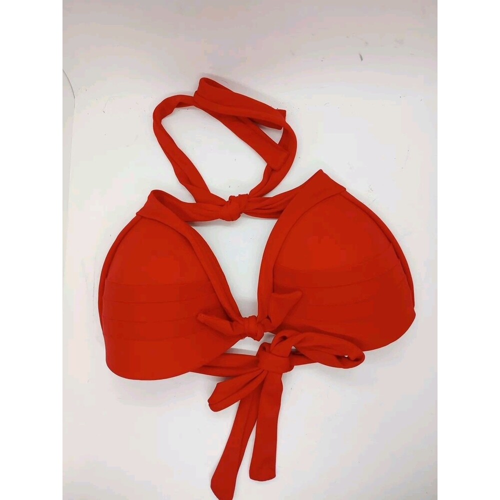 Cocoship Bikini Top Womens Size M Halter Red EUC